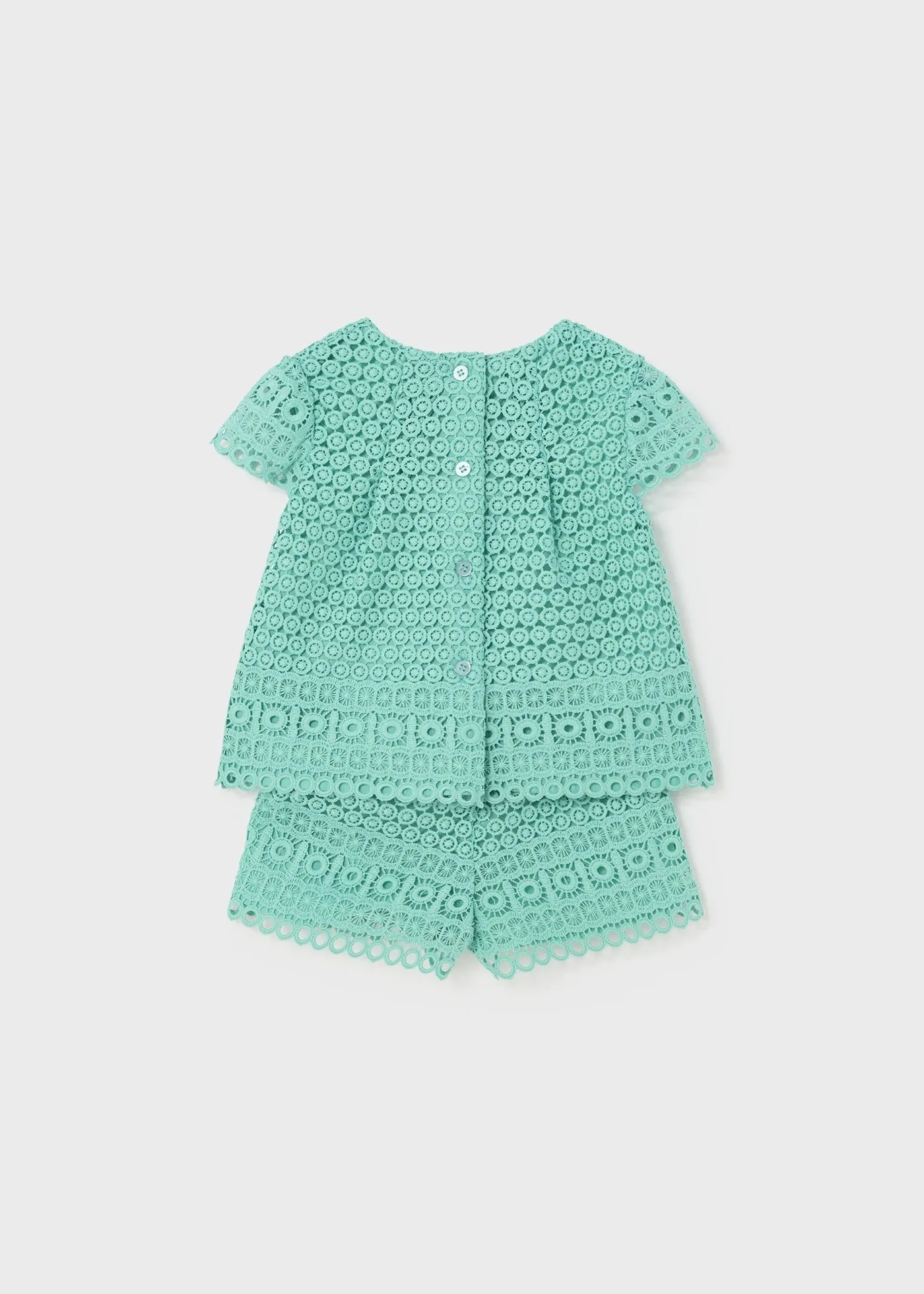 1233 - Crochet short set for baby girl - Agate