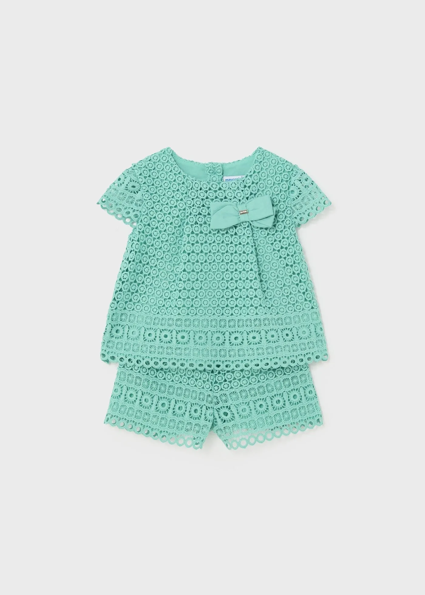 1233 - Crochet short set for baby girl - Agate