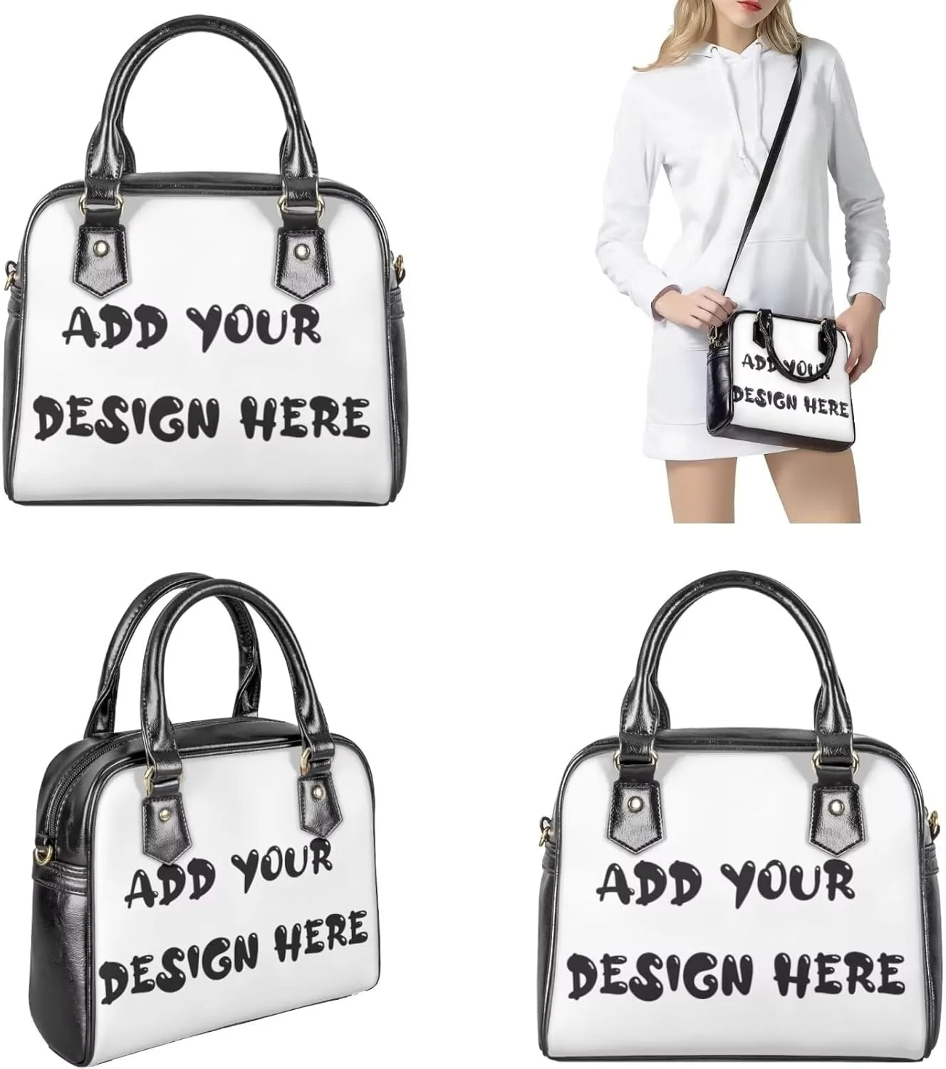 3 Piece Purse Set for Women Cute Shoulder Bags Handbags and Wallets Valentine's Day Tote Leather Hobo Bag