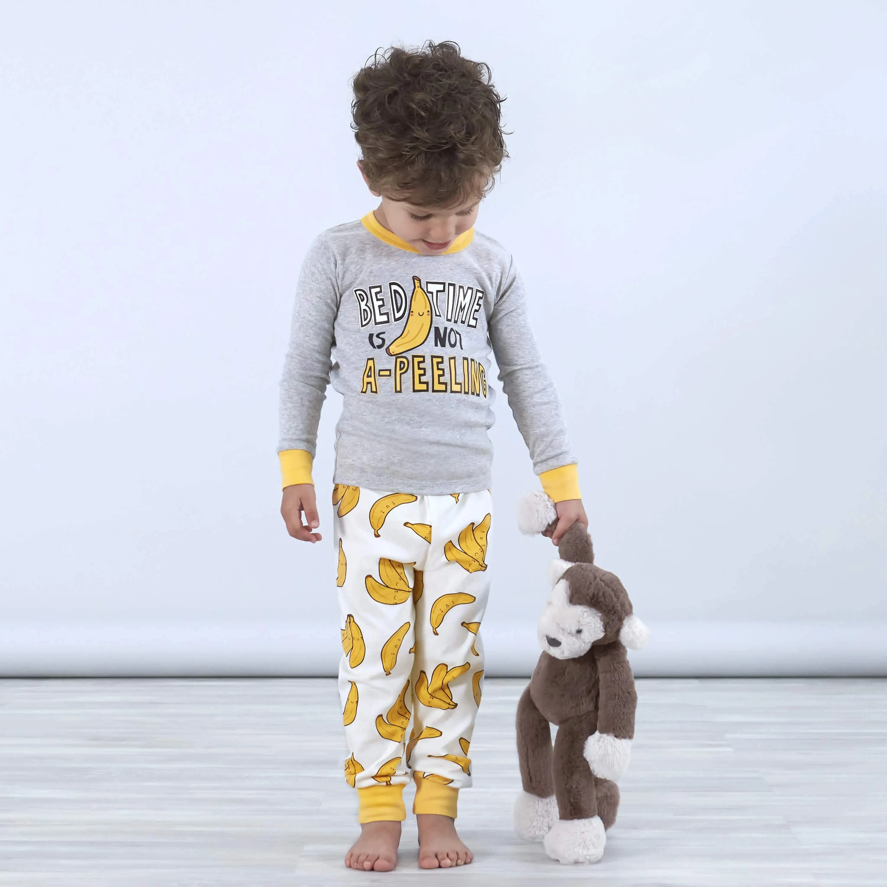 4-Piece Baby & Toddler Bananas Snug Fit Cotton Pajamas