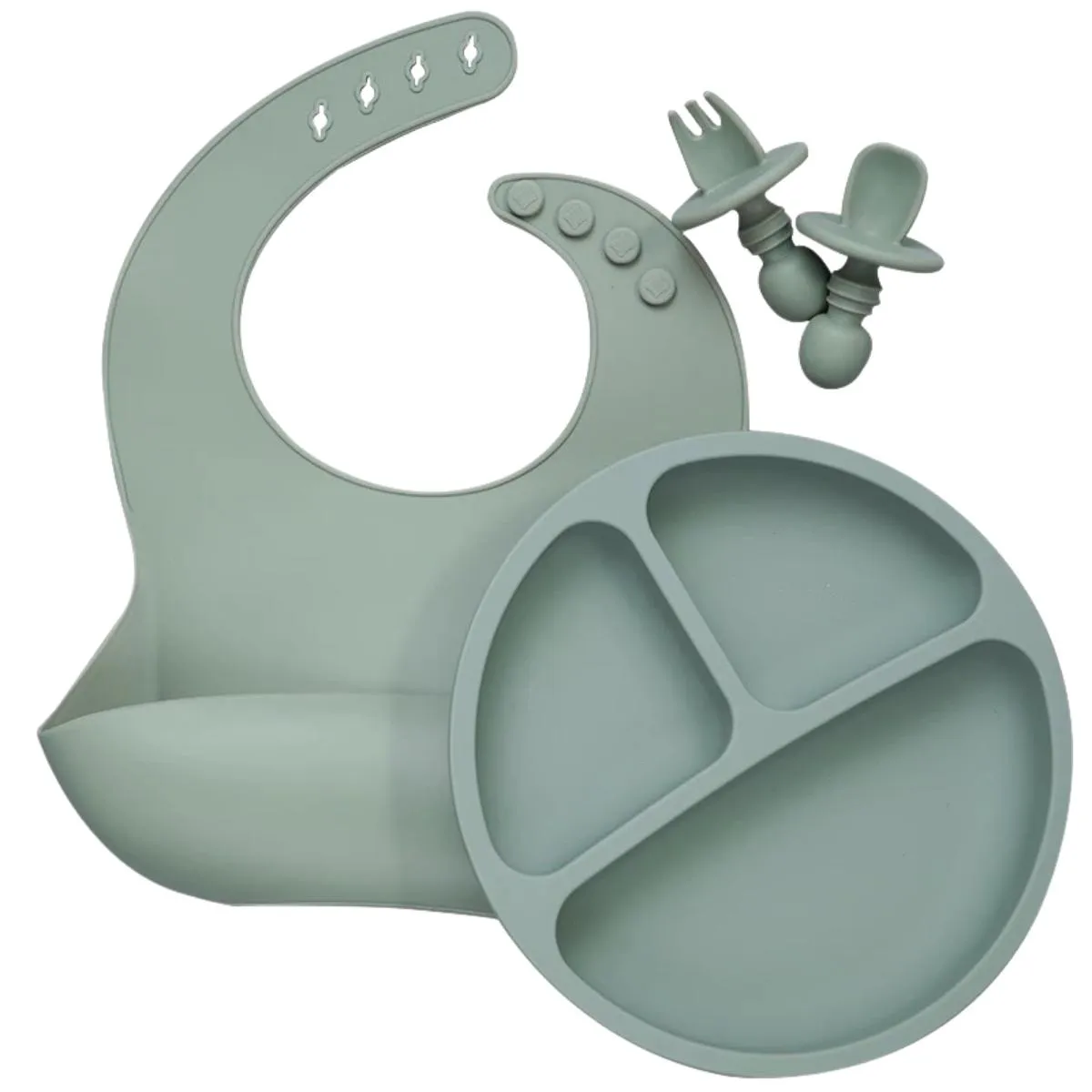 4 Piece Silicone Feeding Set