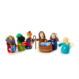 7 Pc Hand-Crafted Felt Nativity Set