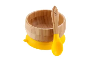 Avanchy Baby Bamboo Stay Put Suction Bowl   Spoon