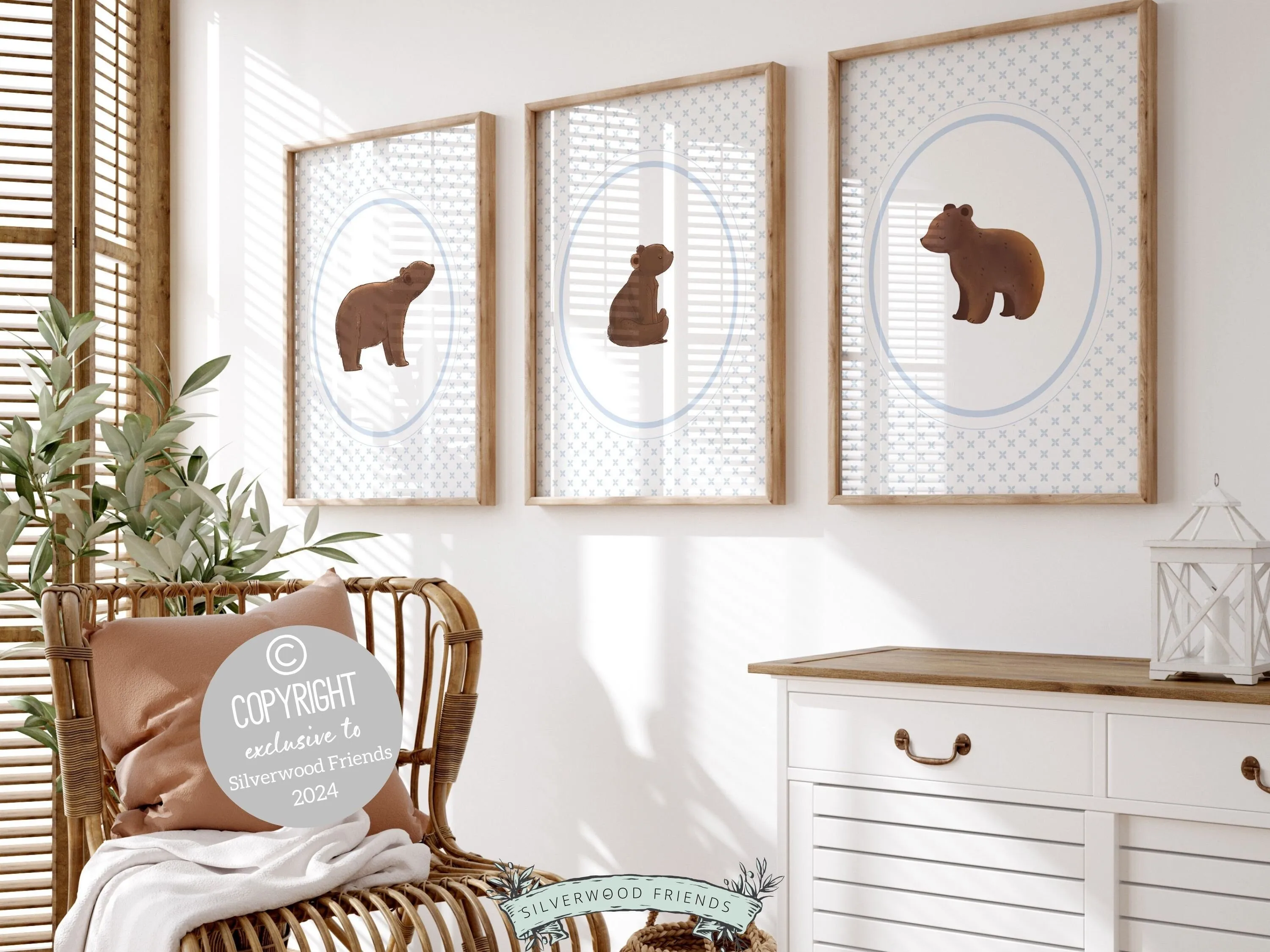 Baby Brown Bear Nursery Prints