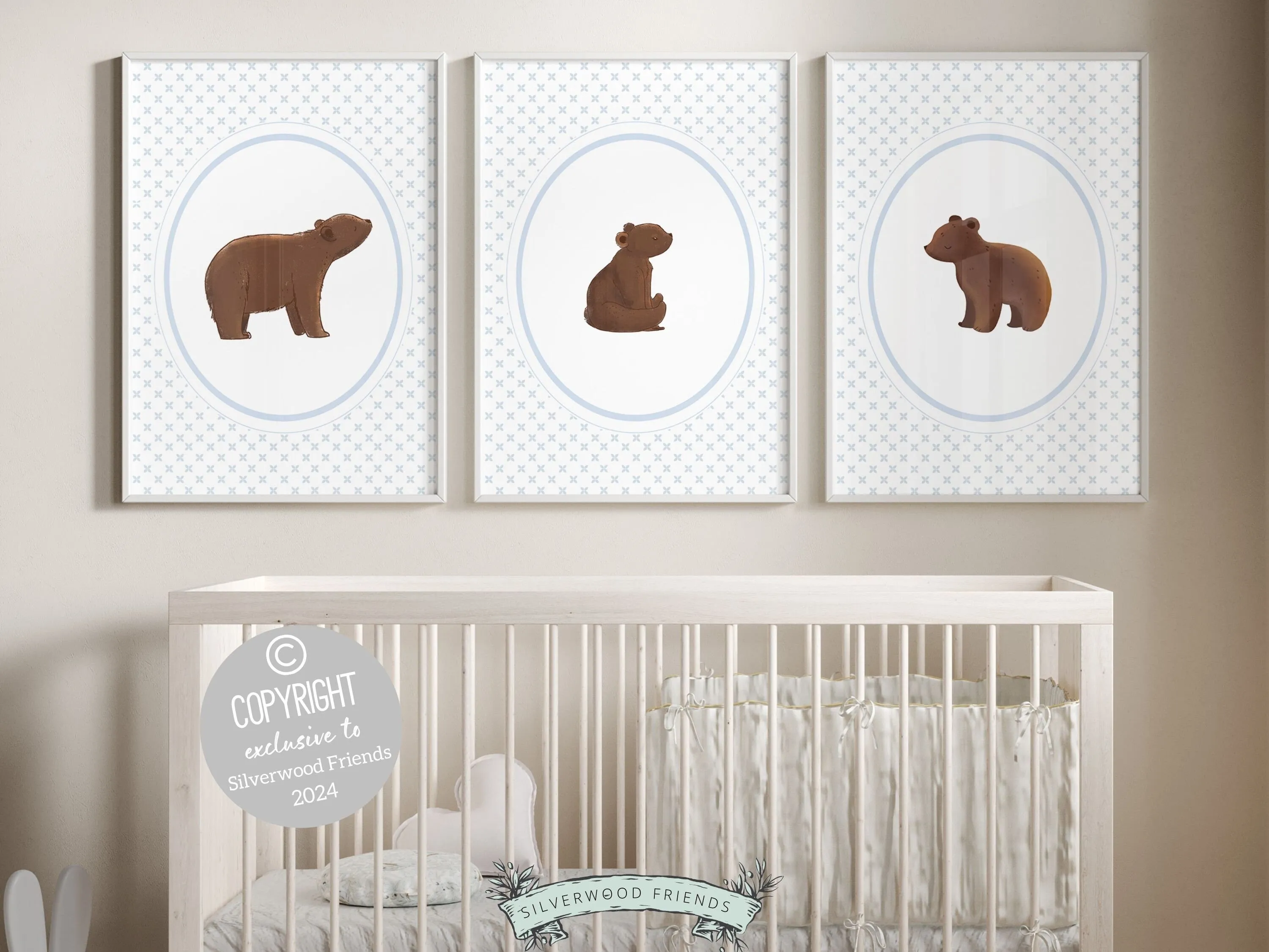 Baby Brown Bear Nursery Prints