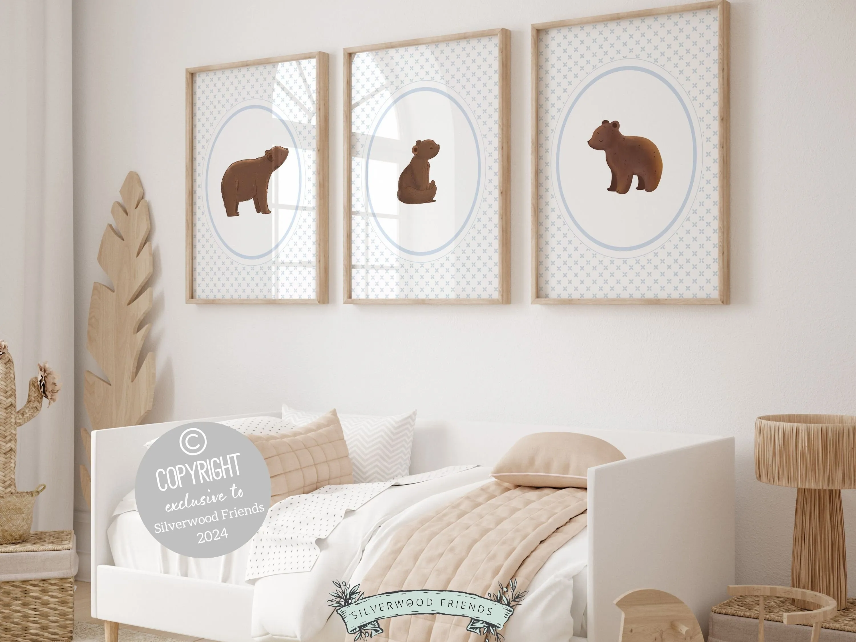 Baby Brown Bear Nursery Prints