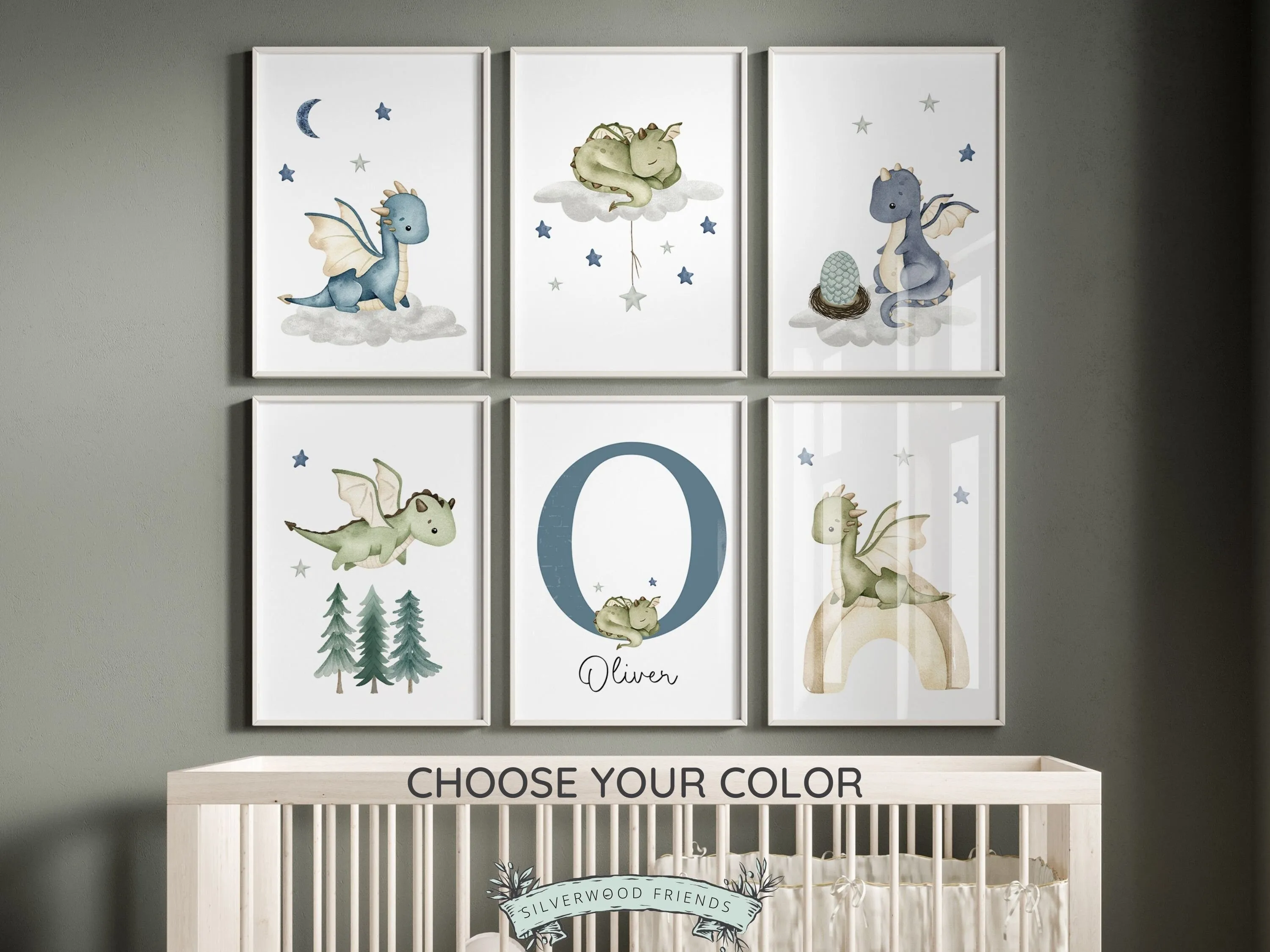 Baby Dragon Nursery Prints