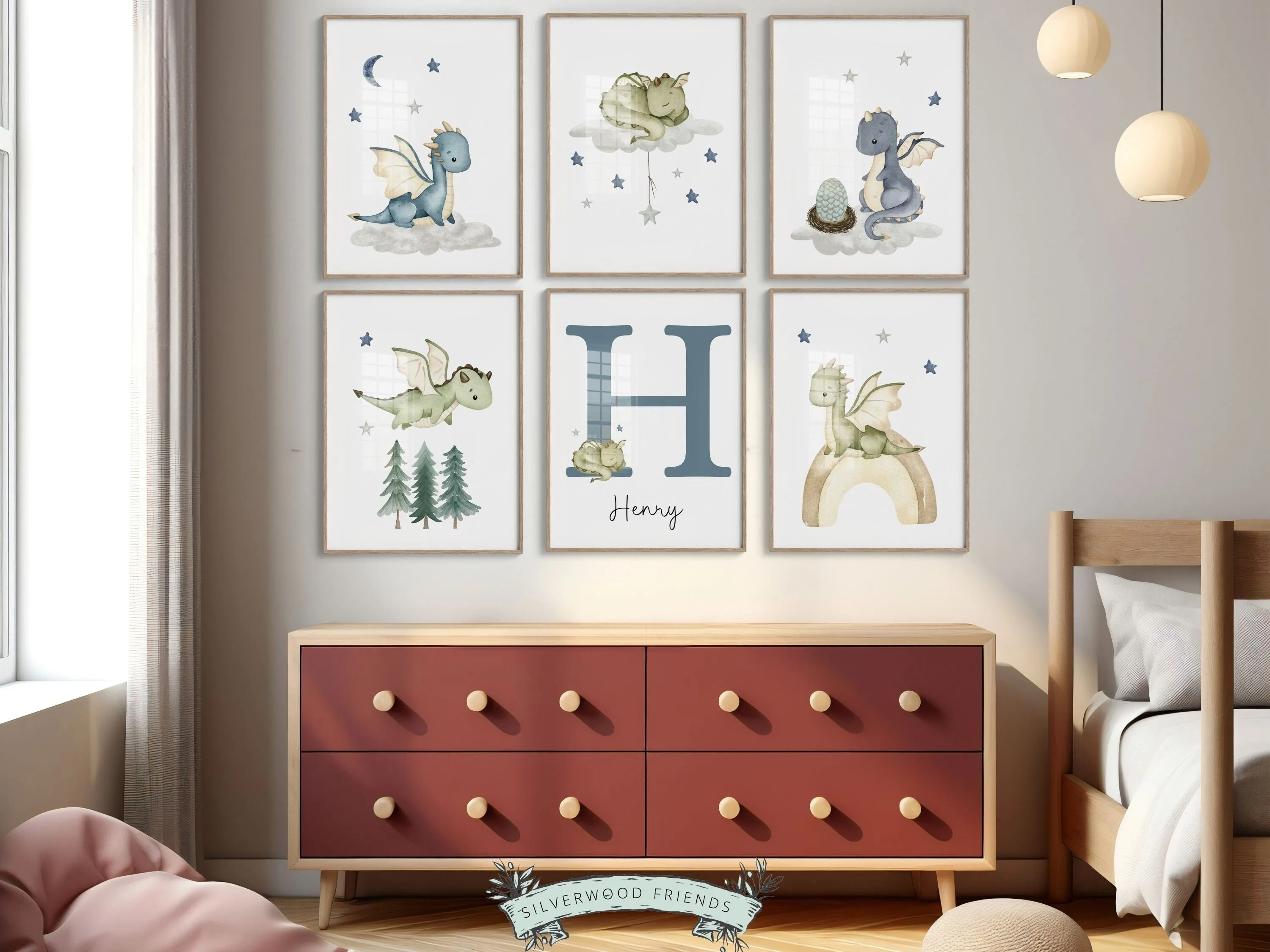 Baby Dragon Nursery Prints
