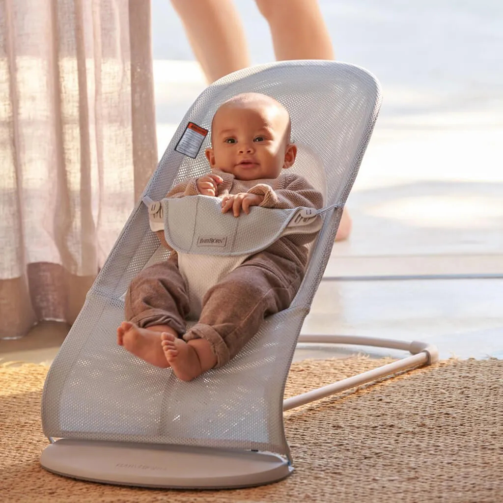 BabyBjorn Bouncer Balance Soft Mesh Light Grey Silver/White