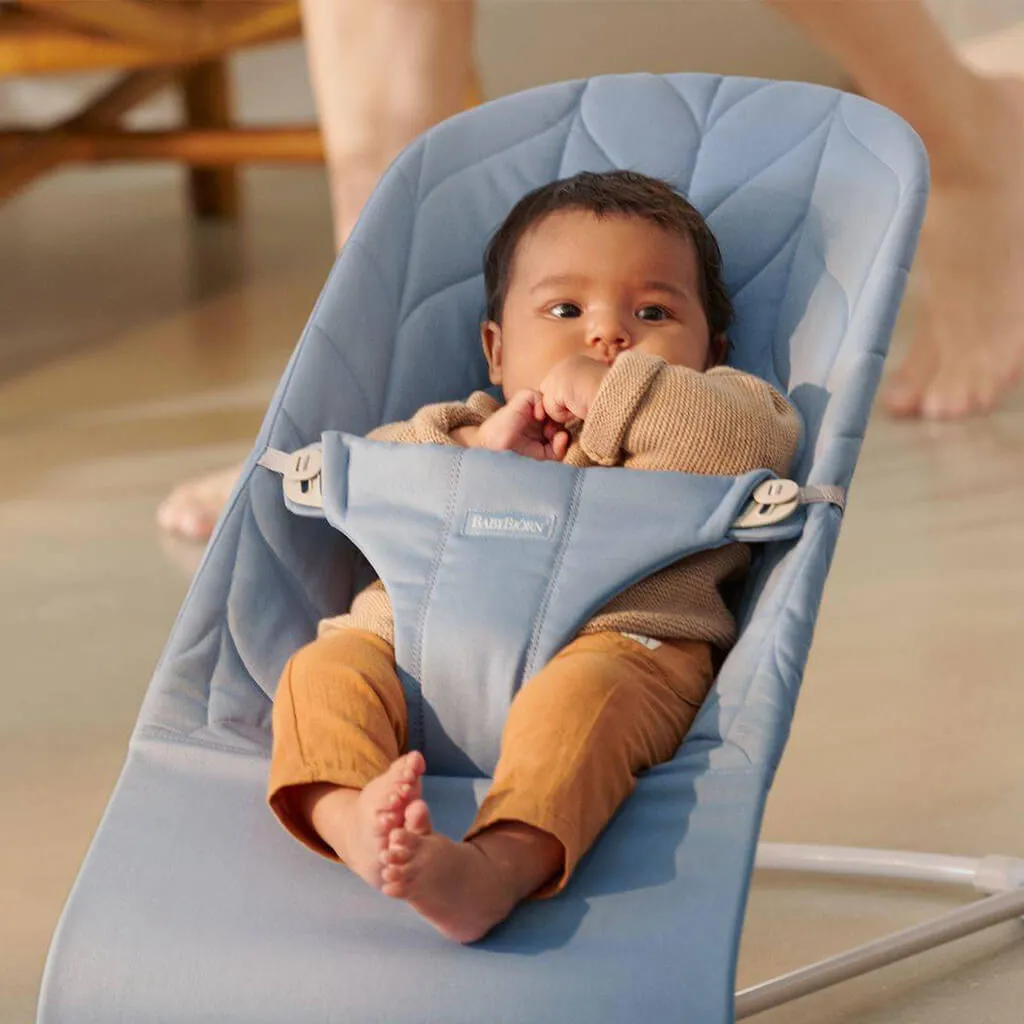 BabyBjorn Bouncer Bliss Cotton Petal Quilt Blue