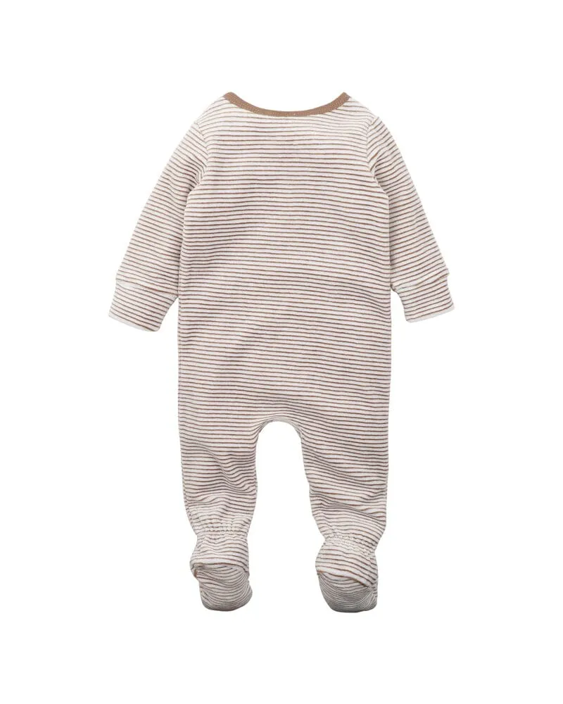 Bebe - Eli Zip LS Velour Onesie