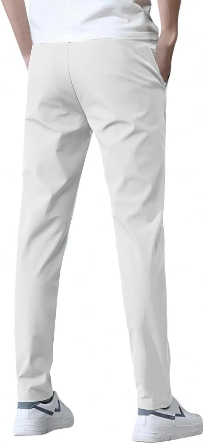 Bevawear Glide Pants Mens Breathable Quick Dry Stretch Athletic Pants Elastic Waist Drawstring Active Hiking Pant