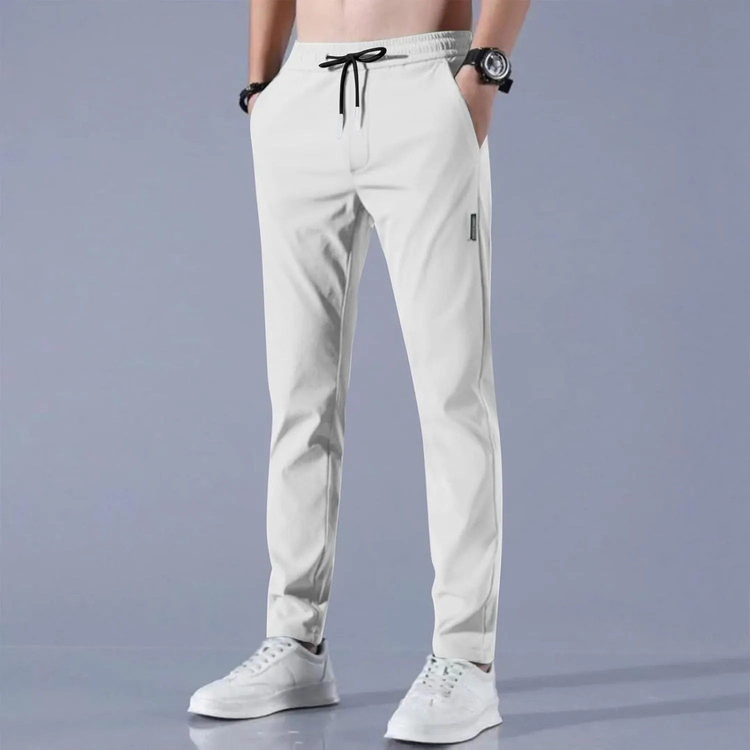 Bevawear Glide Pants Mens Breathable Quick Dry Stretch Athletic Pants Elastic Waist Drawstring Active Hiking Pant