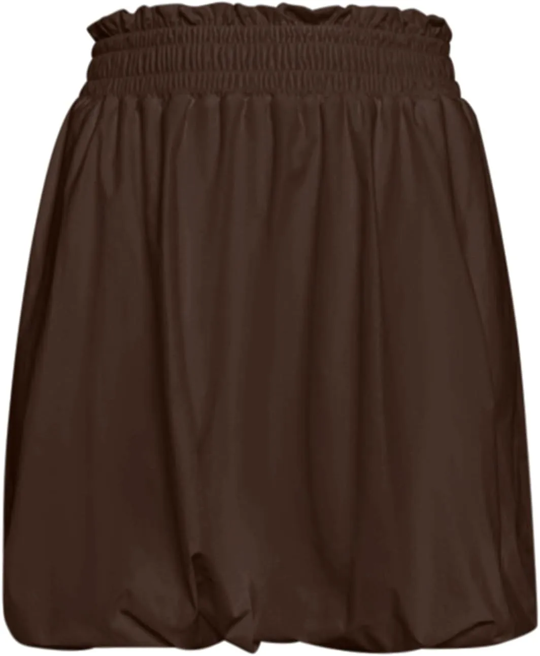 Boho Shorts for Women Ruffled High Waisted Skorts with Pockets Casual Puff Bubble Mini Skirts Going Out Cute Shorts
