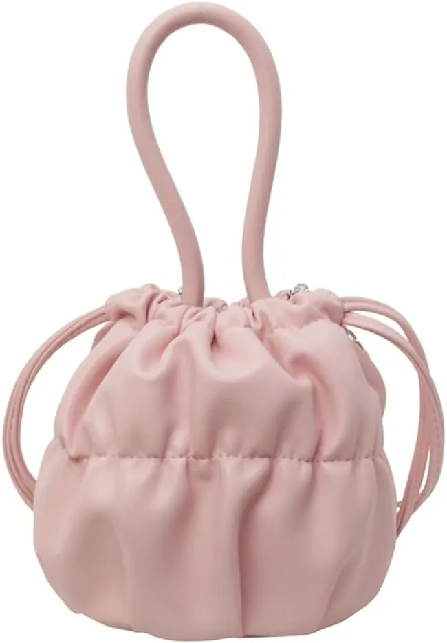 Bucket Bags for Women Drawstring Purse PU Leather Handbags Crossbody Top Handle Small Tote for Travel Shopping