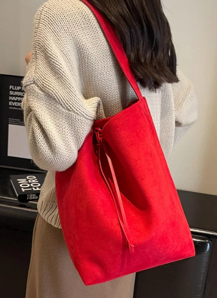 Bucket Suede Hobo Bags for Women Vegan Leather Handbag Bucket Shoulder Bag Purse Tote Handbag Fashion Designer Bag