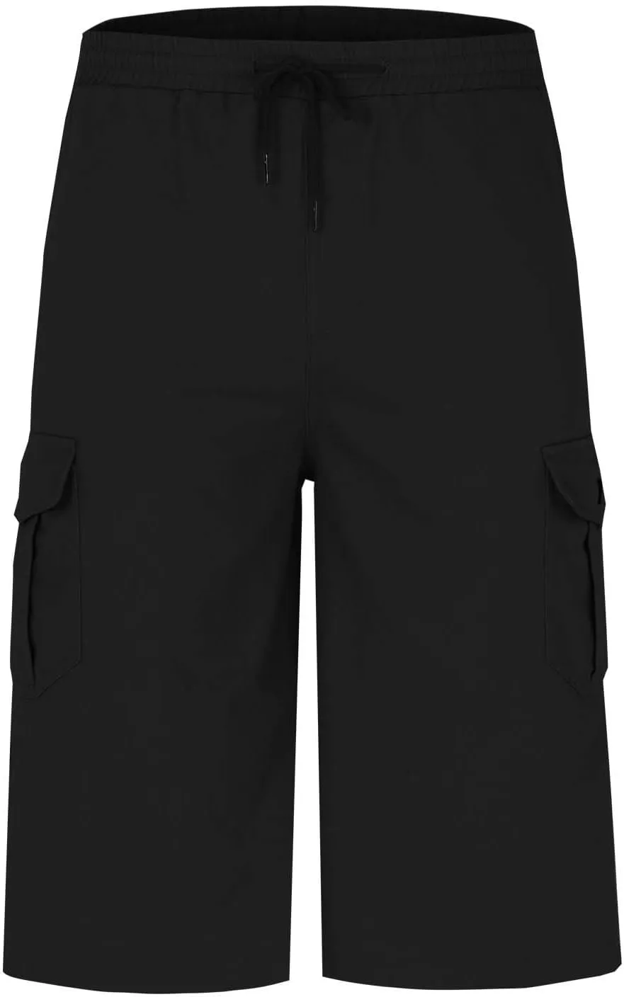 Cargo Pants for Men Joggers Slim Fit Drawstring Pockets Workout Cropped Pants Plain Distressed Fishing Work Pants