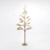 Champagne Glitter Pine Tree, LG w/ Adapter, PVC, 72"