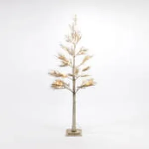 Champagne Glitter Pine Tree, LG w/ Adapter, PVC, 72"