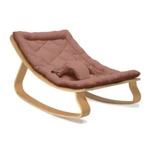 Charlie Crane LEVO Baby Rocker - Beech with Bois de Rose Cushion