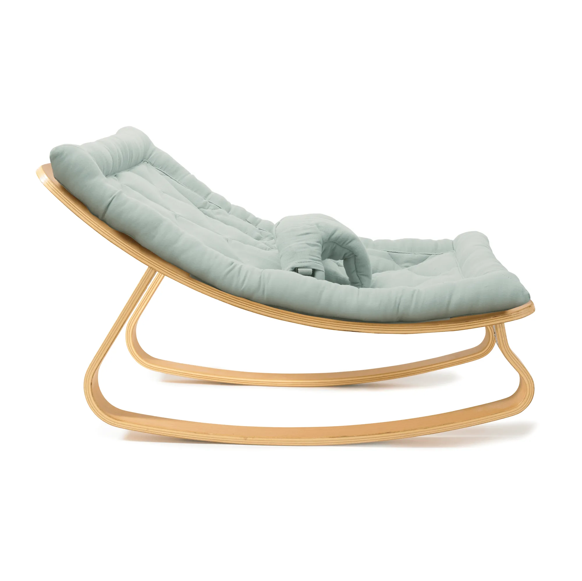 Charlie Crane LEVO Baby Rocker - Beech with Farrow Cushion