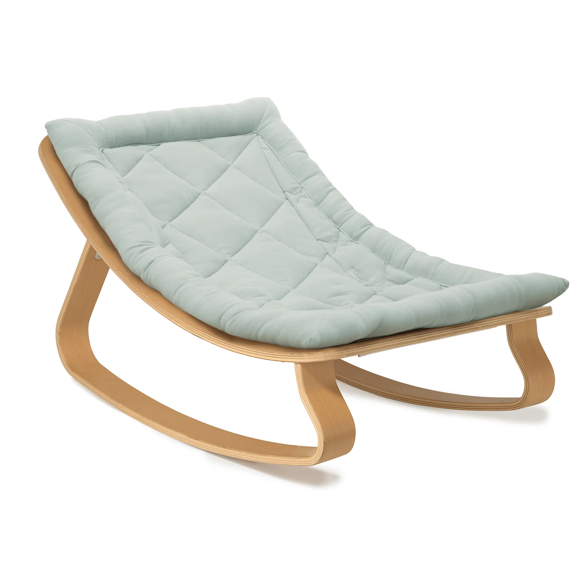 Charlie Crane LEVO Baby Rocker - Beech with Farrow Cushion