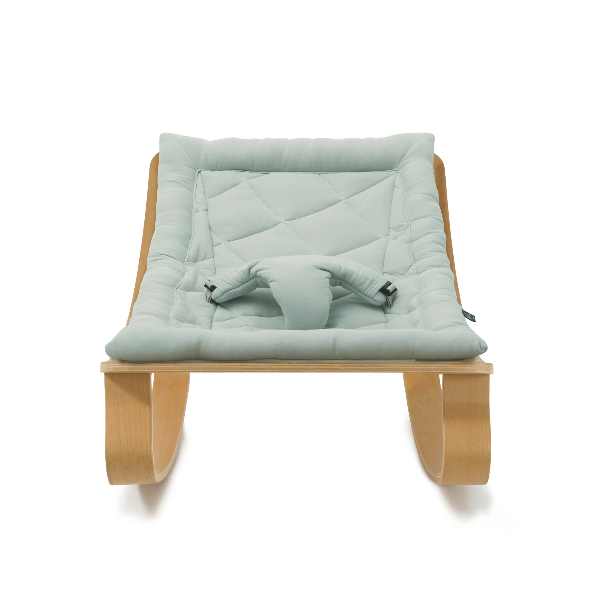 Charlie Crane LEVO Baby Rocker - Beech with Farrow Cushion