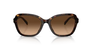 Coach Irregular Non-Polarized Sunglasses - Dark Tortoise/Brown Gradient