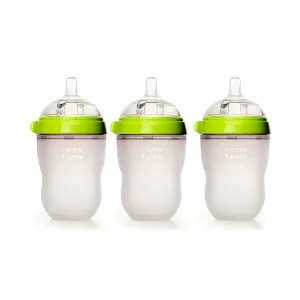 Comotomo Baby Bottle 8-Ounce/250 ml Kit, Green, Pack of 3