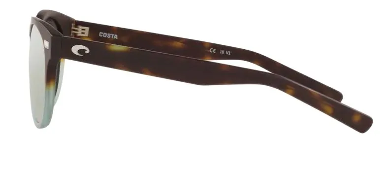 Costa Del Mar Del Mar Matte Tide Pool Frame - Gray Silver Mirror 580 Glass Lens - Polarized Sunglasses
