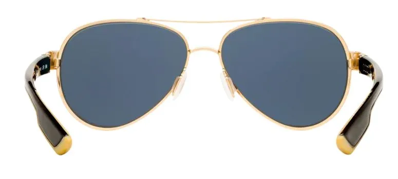 Costa Del Mar Loreto Rose Gold Frame - Blue Mirror 580 Plastic Lens - Polarized Sunglasses