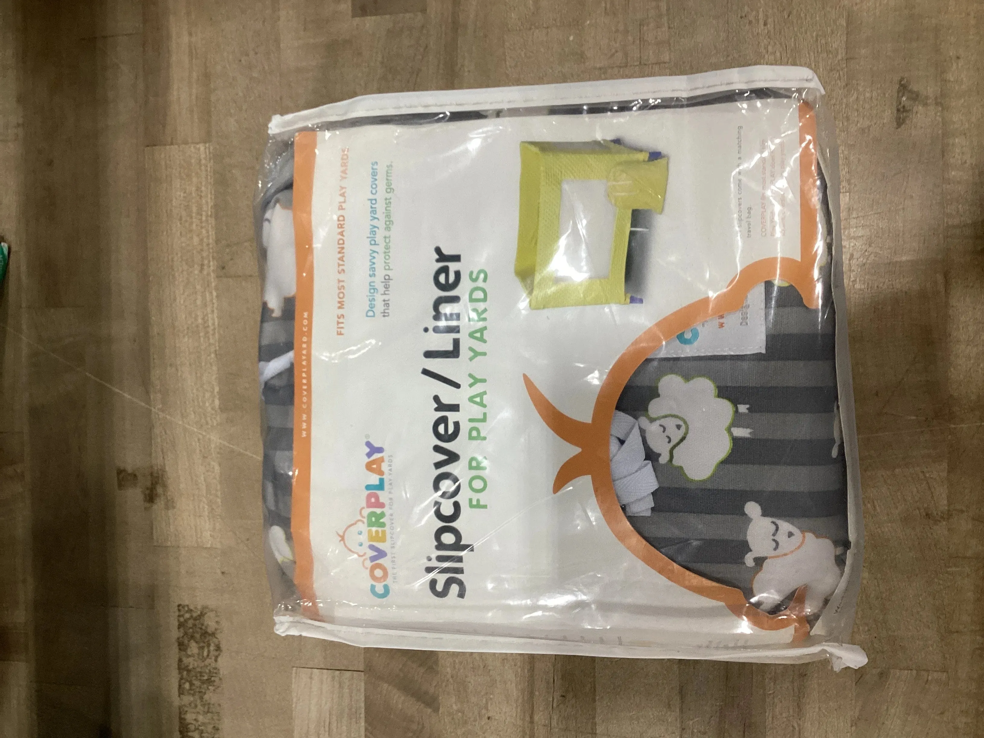 Coverplay Chenille Slipcover for Straight Armed Play Yard - Lamb Design