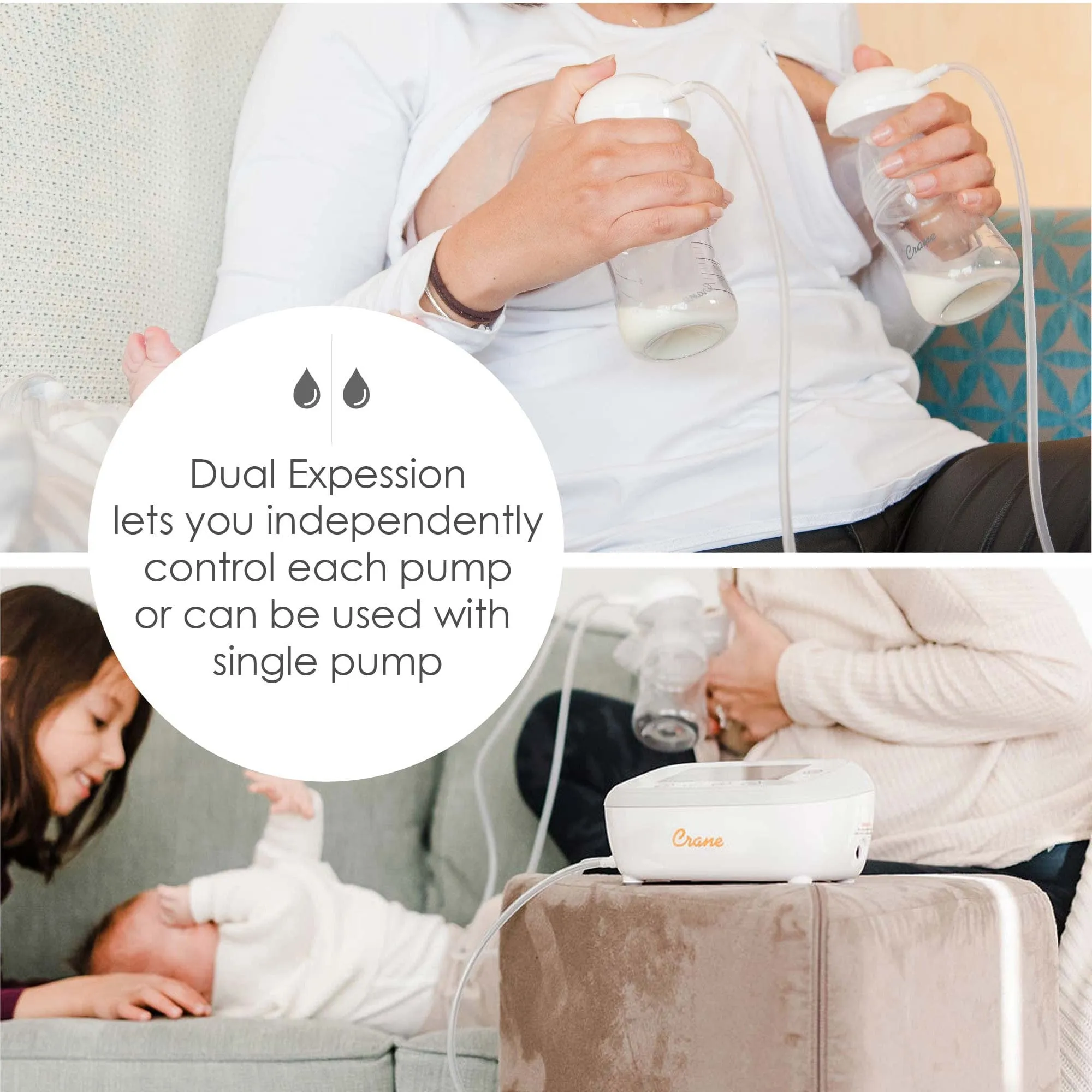 Crane Rechargeable Breast Pump, Dual Mode