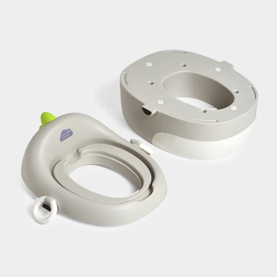 Cuddle Grey Baby Potty Seat with Step Stool
