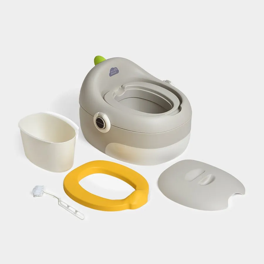 Cuddle Grey Baby Potty Seat with Step Stool