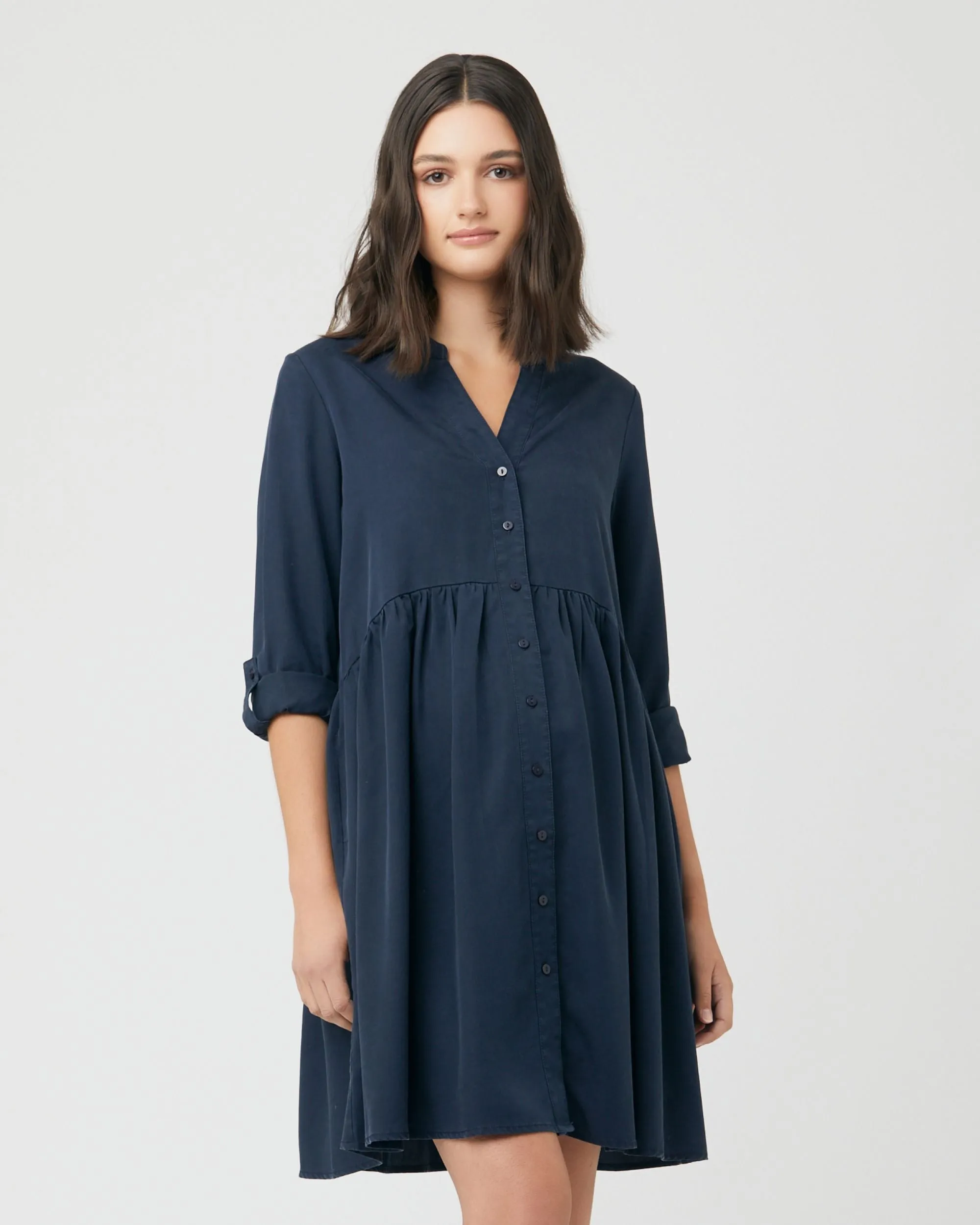 Demi Tencel Dress Navy