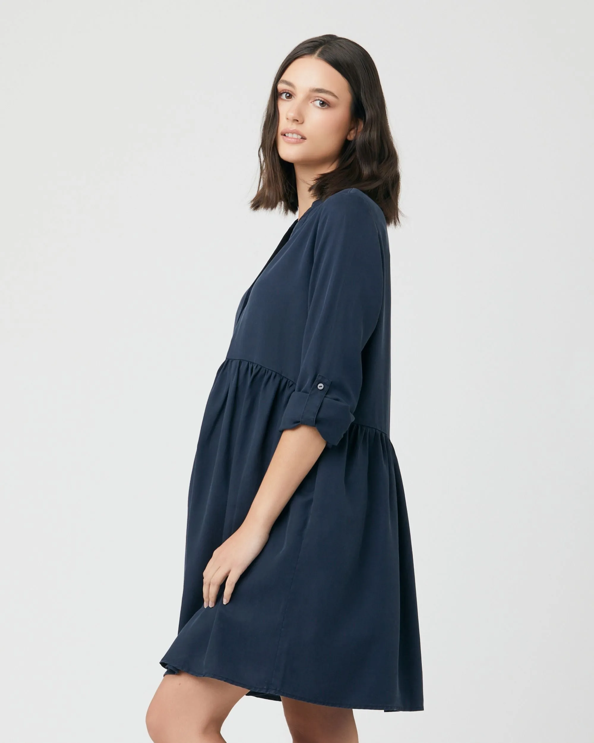 Demi Tencel Dress Navy