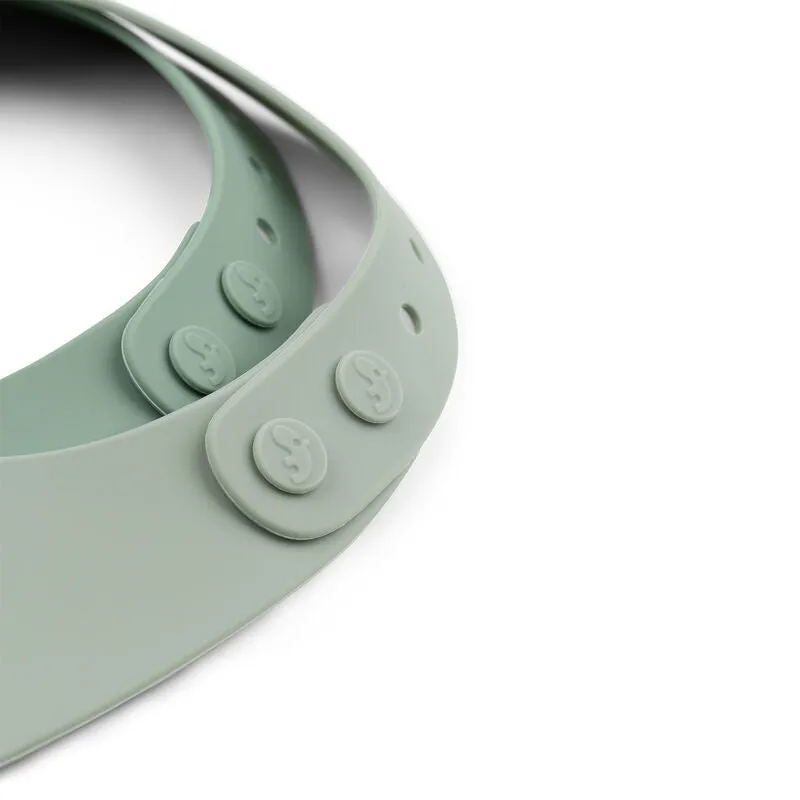 Done by Deer Silicone Bib – 2 Pack Coco Green
