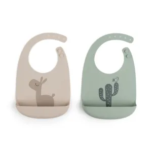 Done by Deer Silicone Bib – 2 Pack Lalee Sand