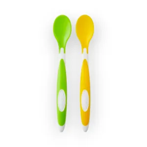 Dr Brown's Twin Pack Soft-Tip Spoon, Yellow/Green