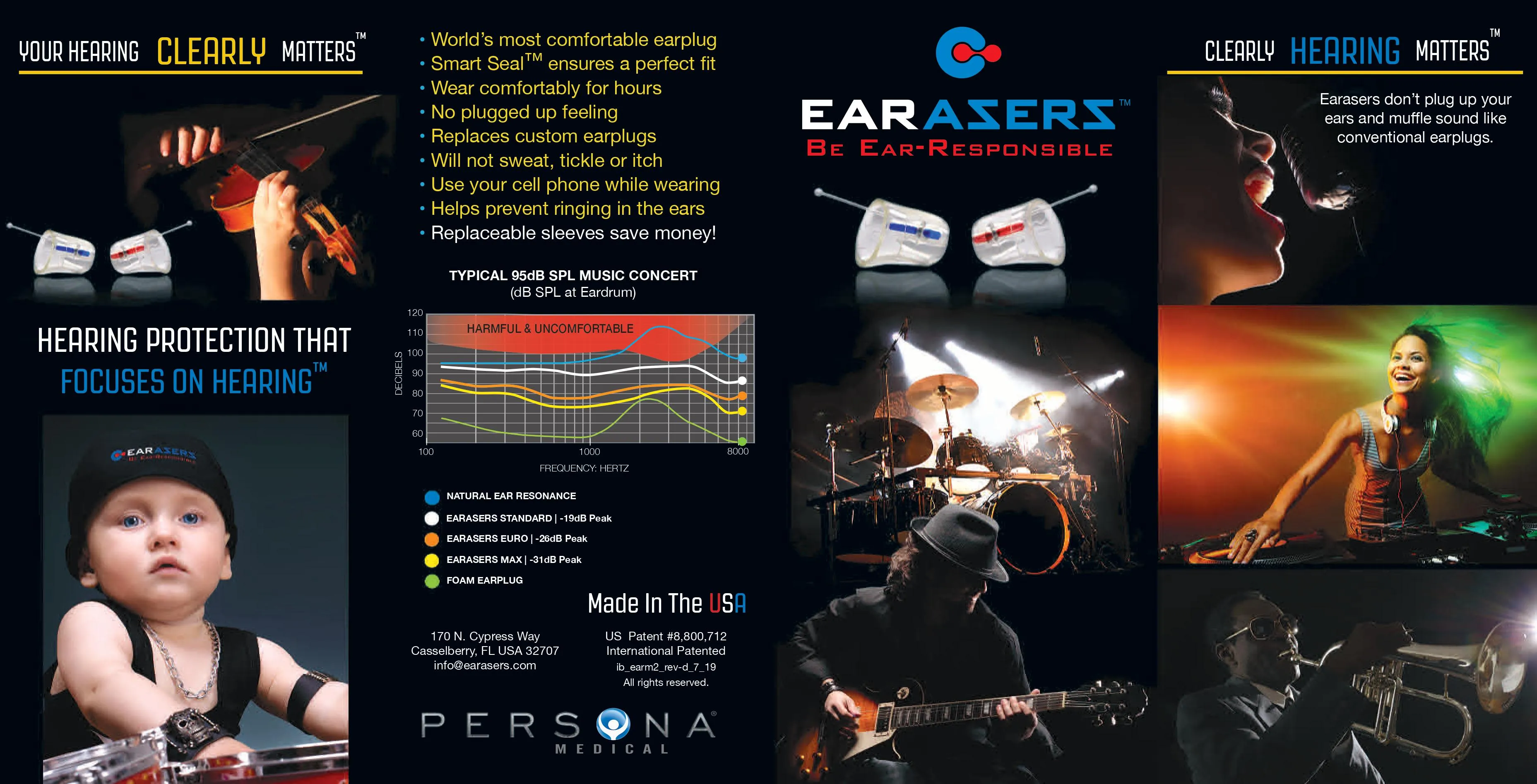 Earasers M2M Earplugs -31db Medium