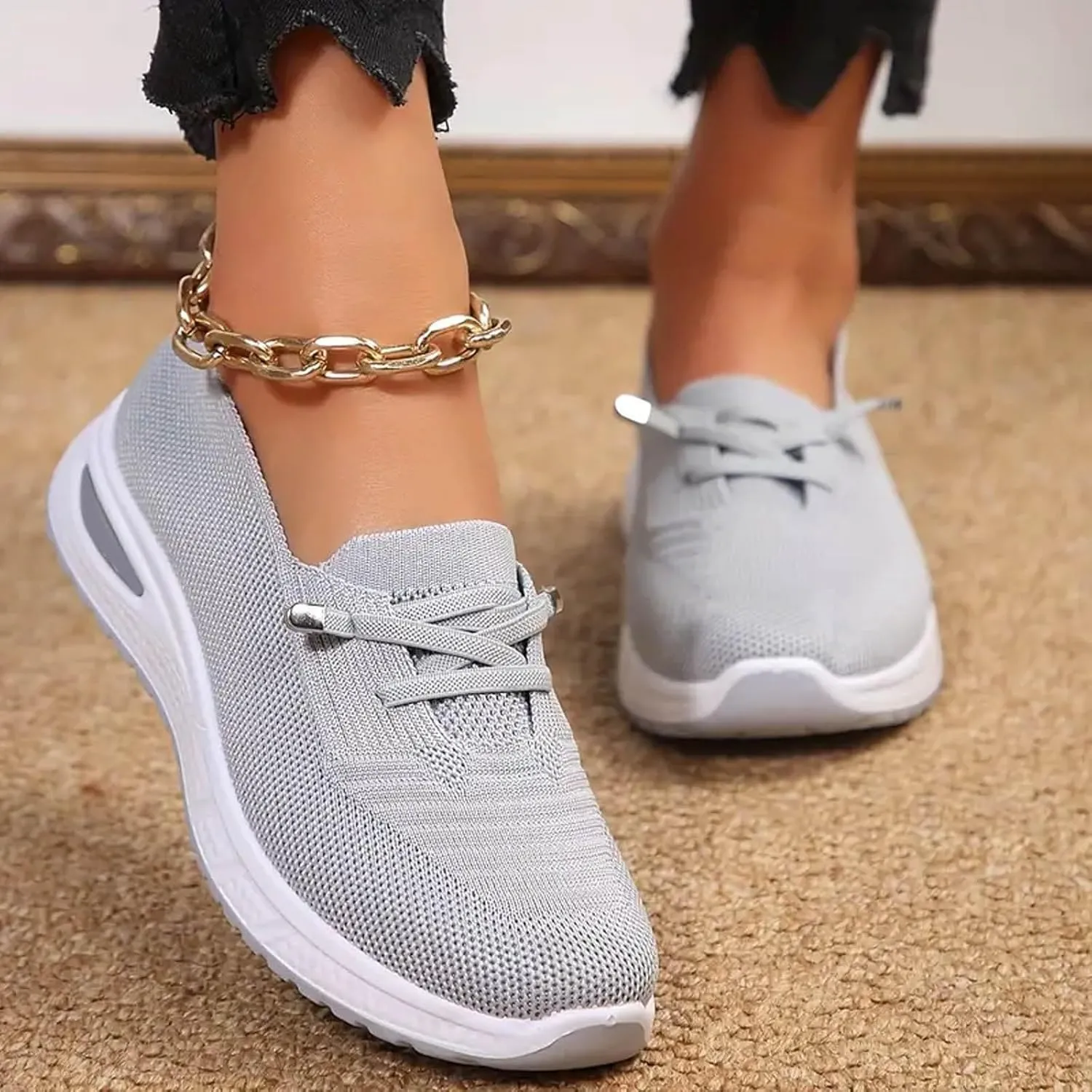 Eduavar Sandals Women Hands Free Slip On Sneaker Lightweight Casual Multi-Purpose Walking Tennis Shoes for Gym Travel Work