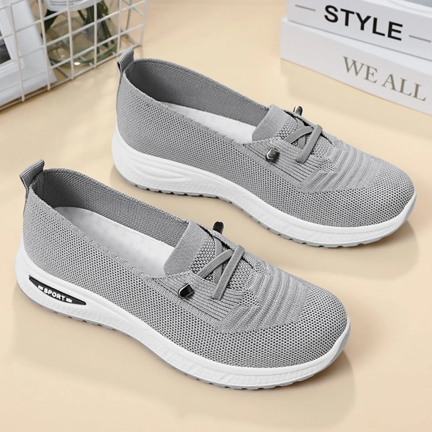 Eduavar Sandals Women Hands Free Slip On Sneaker Lightweight Casual Multi-Purpose Walking Tennis Shoes for Gym Travel Work