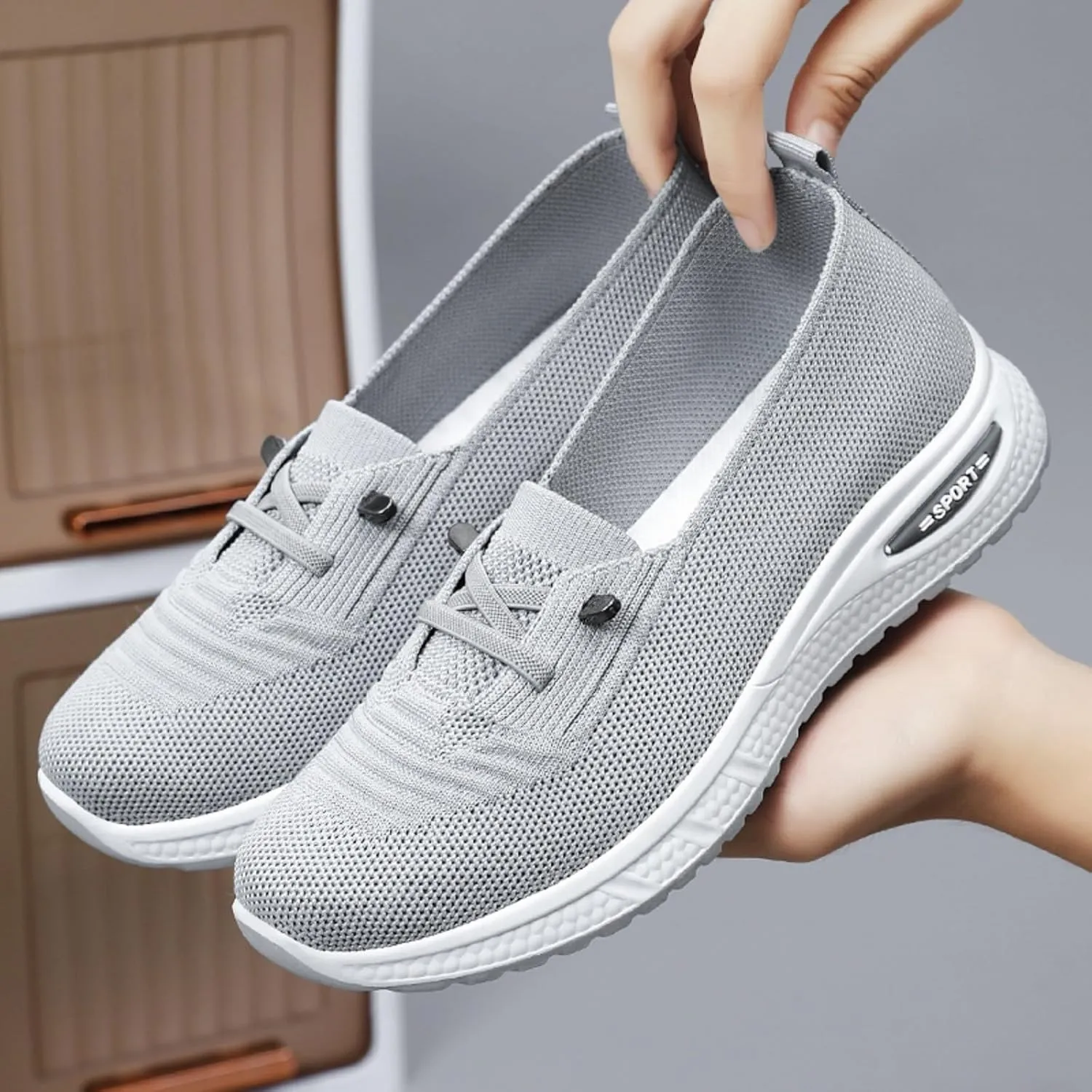 Eduavar Sandals Women Hands Free Slip On Sneaker Lightweight Casual Multi-Purpose Walking Tennis Shoes for Gym Travel Work