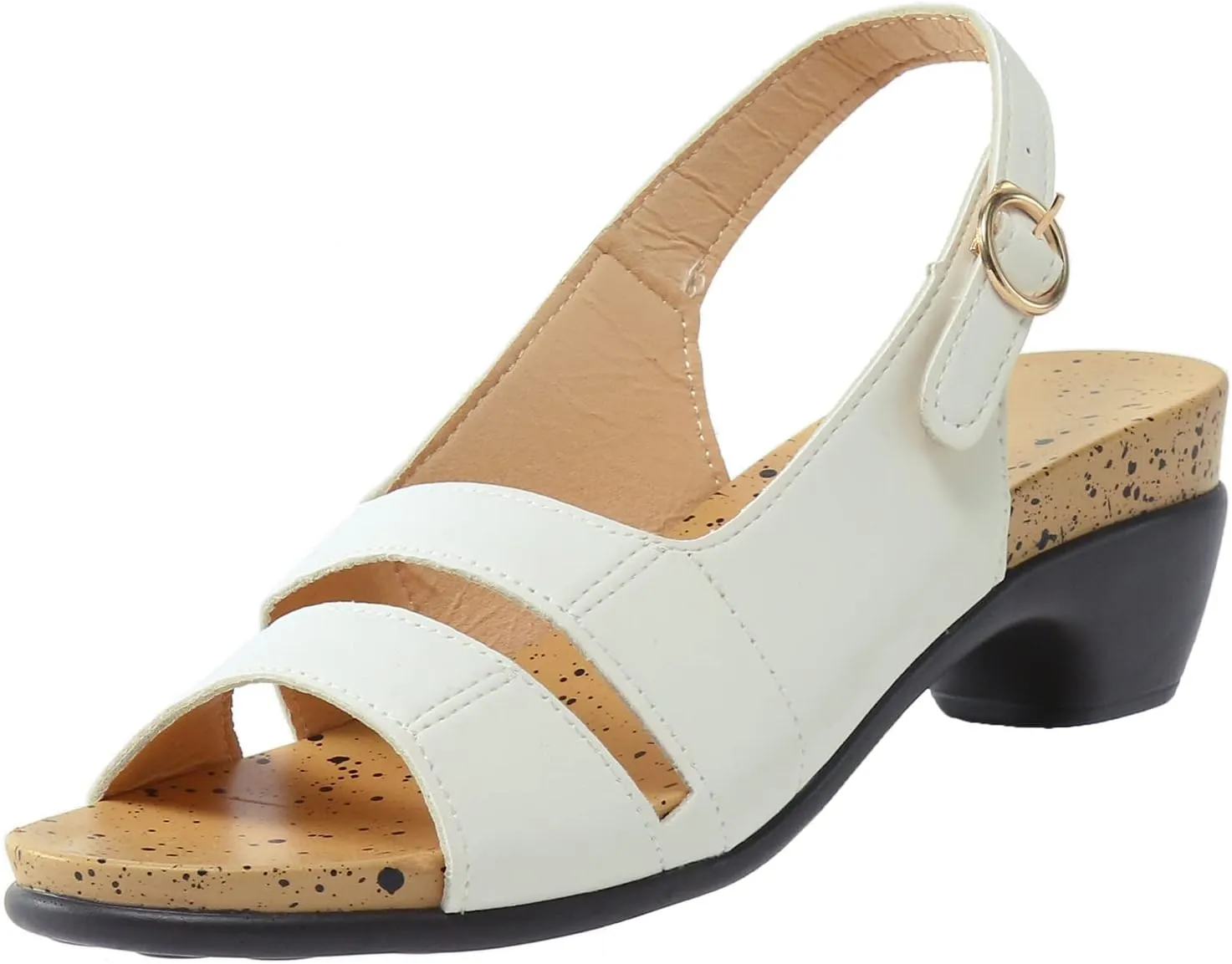 Eduavar Womens Sandals Comfortable, Sandals Women Orthopedic Sandals Dressy Open Toe Low Heel Sandals with Ankle Strap