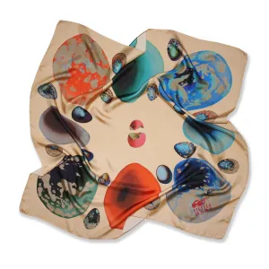 Eggs Silk Scarf By Silviya Neri
