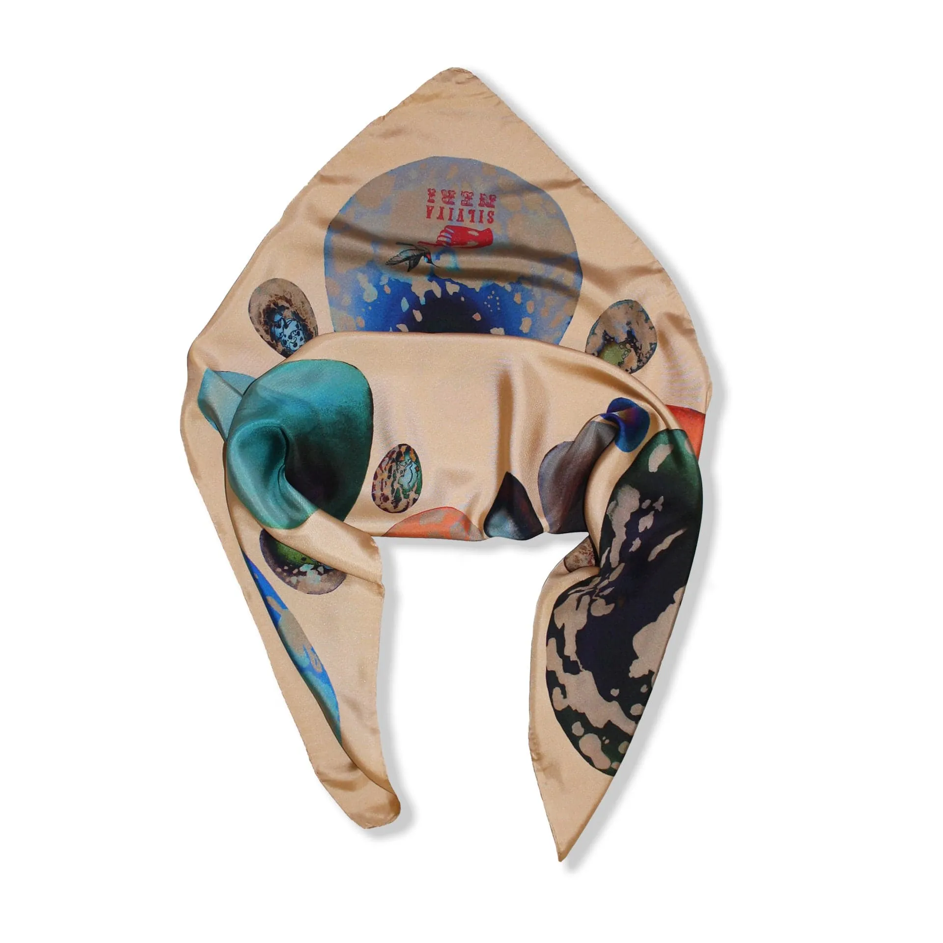 Eggs Silk Scarf By Silviya Neri