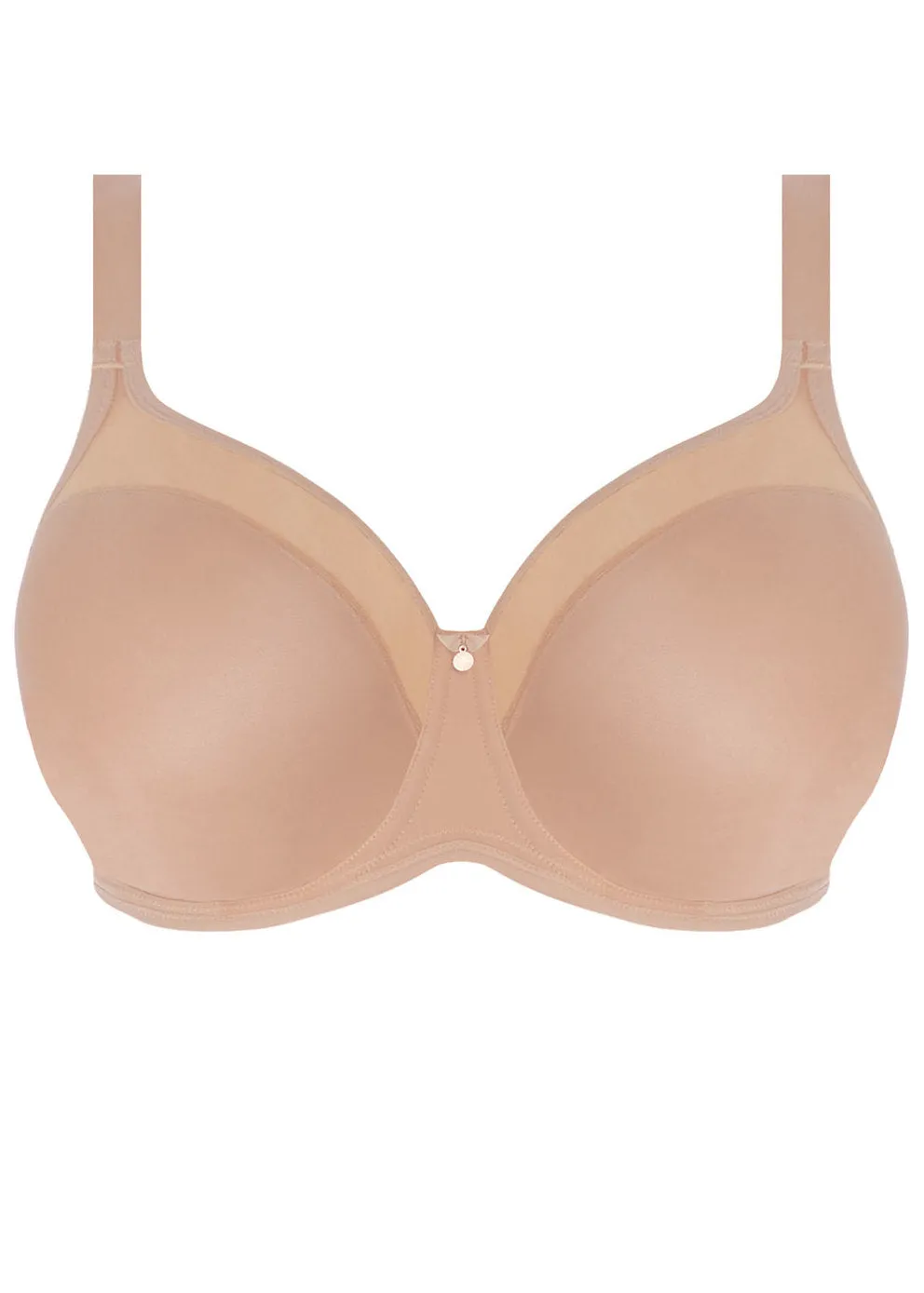 Elomi Smooth Seamless Non-Padded Underwire T-Shirt Bra (Nude   Black   Red)