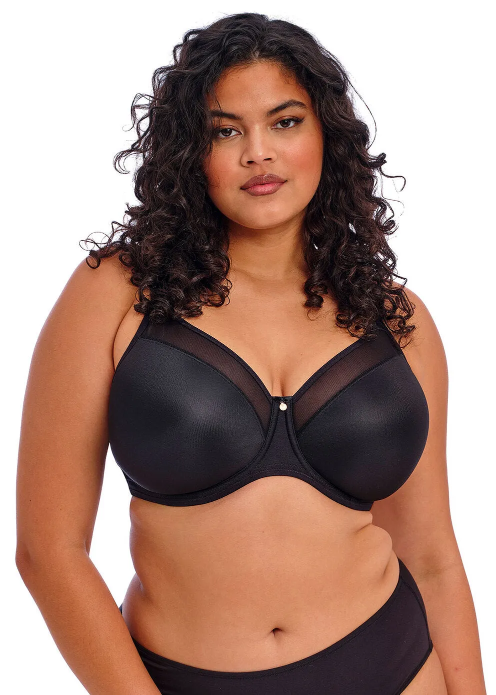 Elomi Smooth Seamless Non-Padded Underwire T-Shirt Bra (Nude   Black   Red)