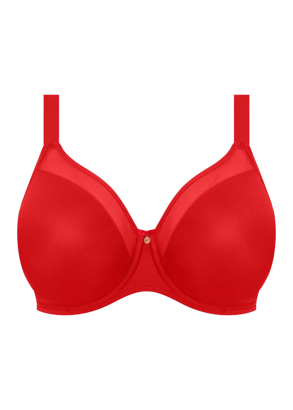 Elomi Smooth Seamless Non-Padded Underwire T-Shirt Bra (Nude   Black   Red)